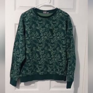 Puma Women's Green Patterned Sweatshirt